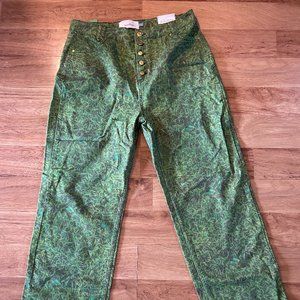 House Of Sunny Jessie Pant Grass Print size 10
